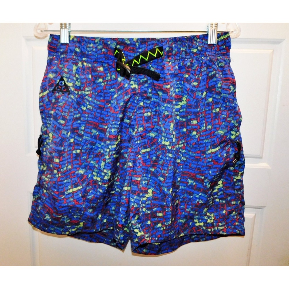 Nike ACG Shorts Multicolor Geometric Belted 6" Inseam BQ3621-458 Mens sz S